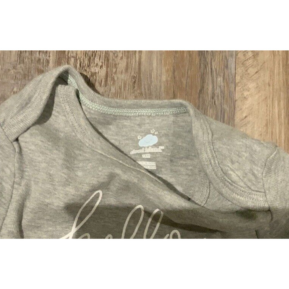 Cloud Island Infant Long Sleeve Gray "Hello Sunshine" One Piece Romper Size 18M - Picture 2 of 3